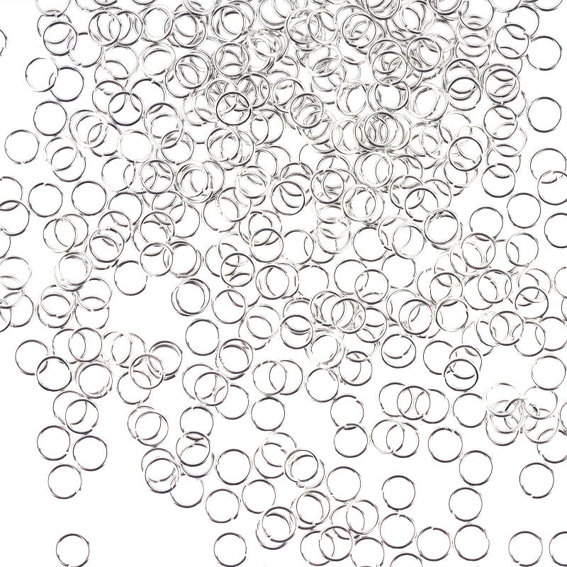 WUBOECE 6mm Open Jump Rings Jewelry DIY Findings for Choker Necklaces Bracelet Making, Silver, 1000 PCS - Image 1